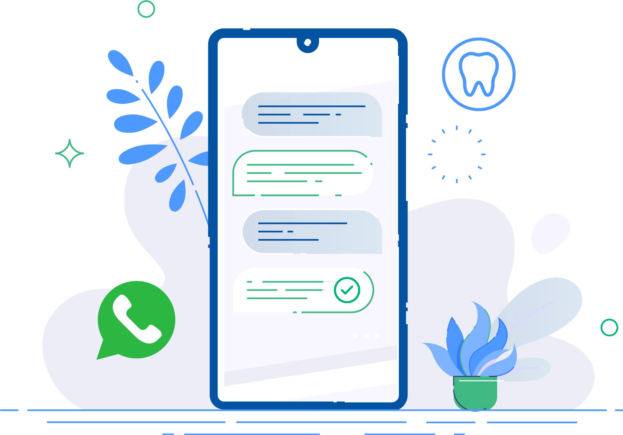 Ilustração WhatsApp para confirmação de consultas!
