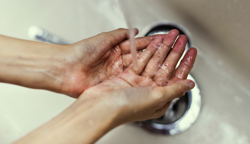 lavagem das mãos na clinica odontologia